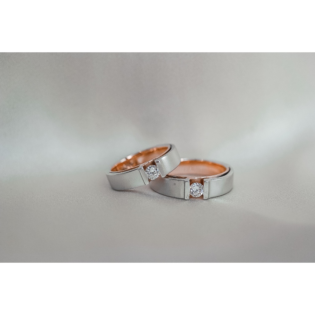 Cincin kawin berlian/ cincin nikah / cincin pernikahan berlian - DRF00376/DRF00375 - KGdiamond