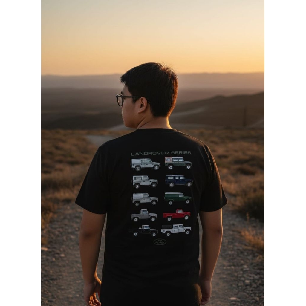 KAOS TSHIRT OTOMOTIF LANDROVER SERIES ABU MISTY - BAJU OTOMOTIF-BAJU MOBIL-BAJU OFFROAD-KAOS OFFROAD
