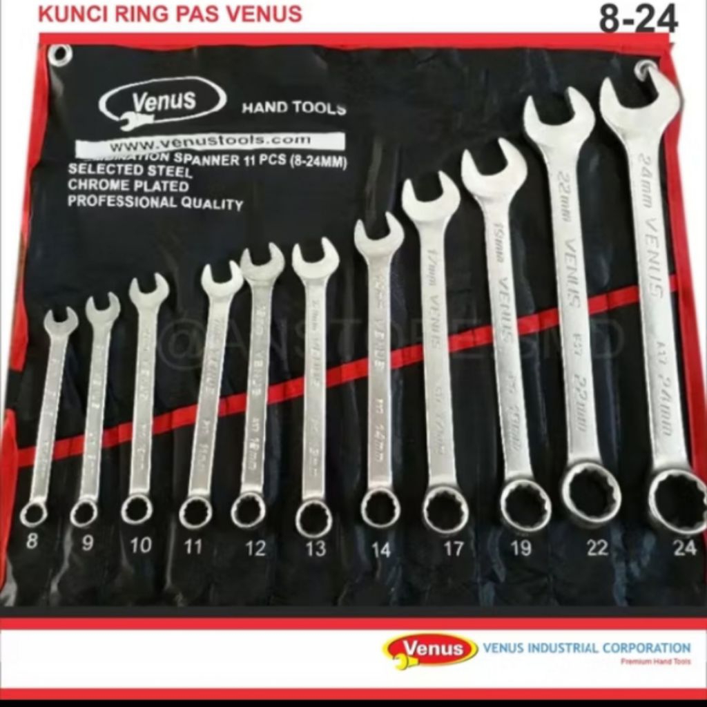Original Kunci Ring Pas Venus 8-24 Set 11pcs
