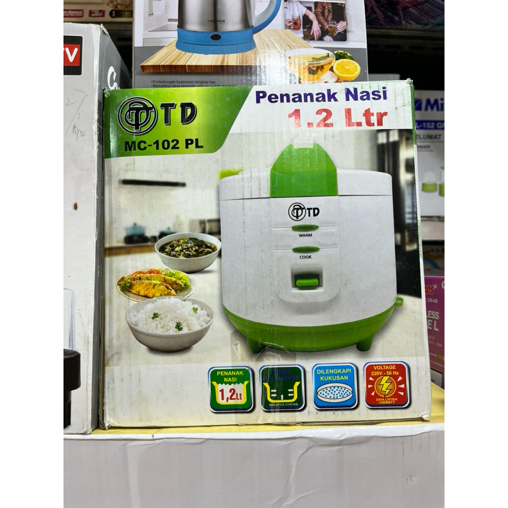 MAGIC COM TD 1.2 LITER - RICE COOKER MINI TD 1.2 LITER - MAGIC COM MINI 1.2 LITER - MEJIK KOM MURAH 