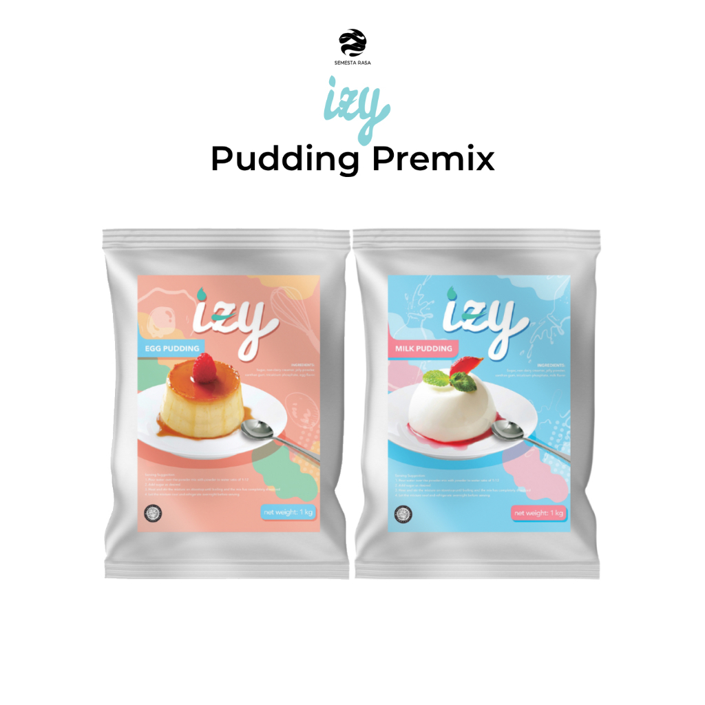 IZY Pudding Premix 1 KG | Bubuk Instant Instan Puding Rasa Susu Gyukaku, Telur (egg)