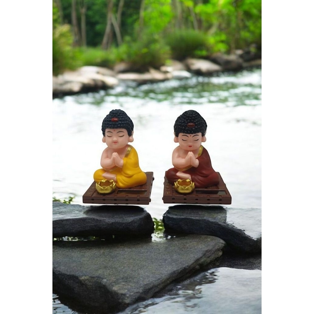 pajangan biksu Budha rulai /pajangan Dashboard mobil