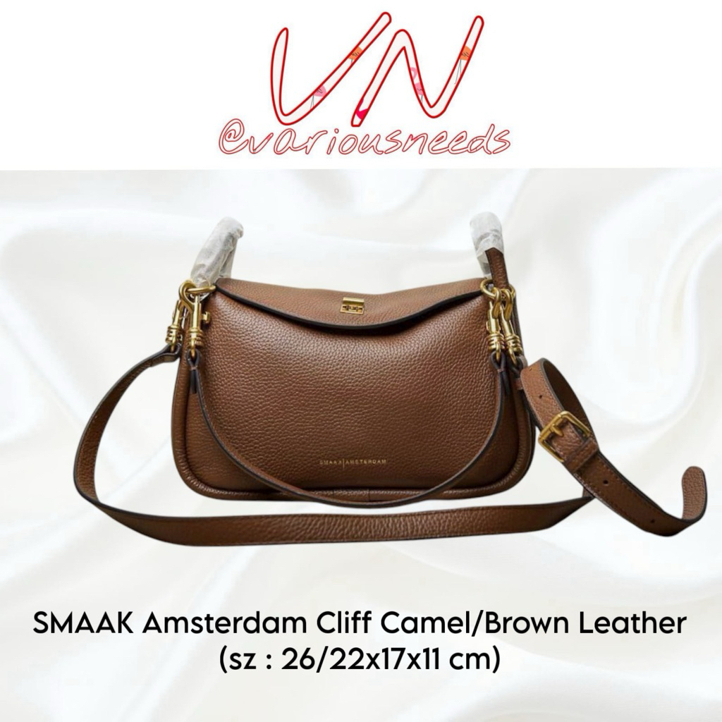 SMAAK Amsterdam Cliff Camel/Brown Leather Bag Authentic / Original