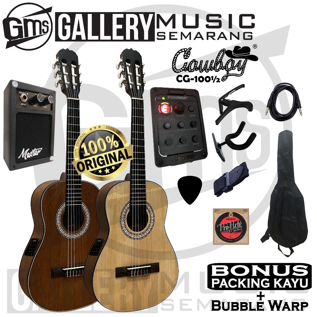 ORIGINAL Gitar Klasik Elektrik ½ Cowboy CG-100½ NA / CG 100½NS Gitar Cowboy Original