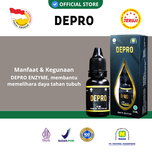 DEPRO ENZYME Herbal Alami Original NASA Ampuh Atasi Vertigo, Radang Tenggorokan, Tipes, Asam Lambung