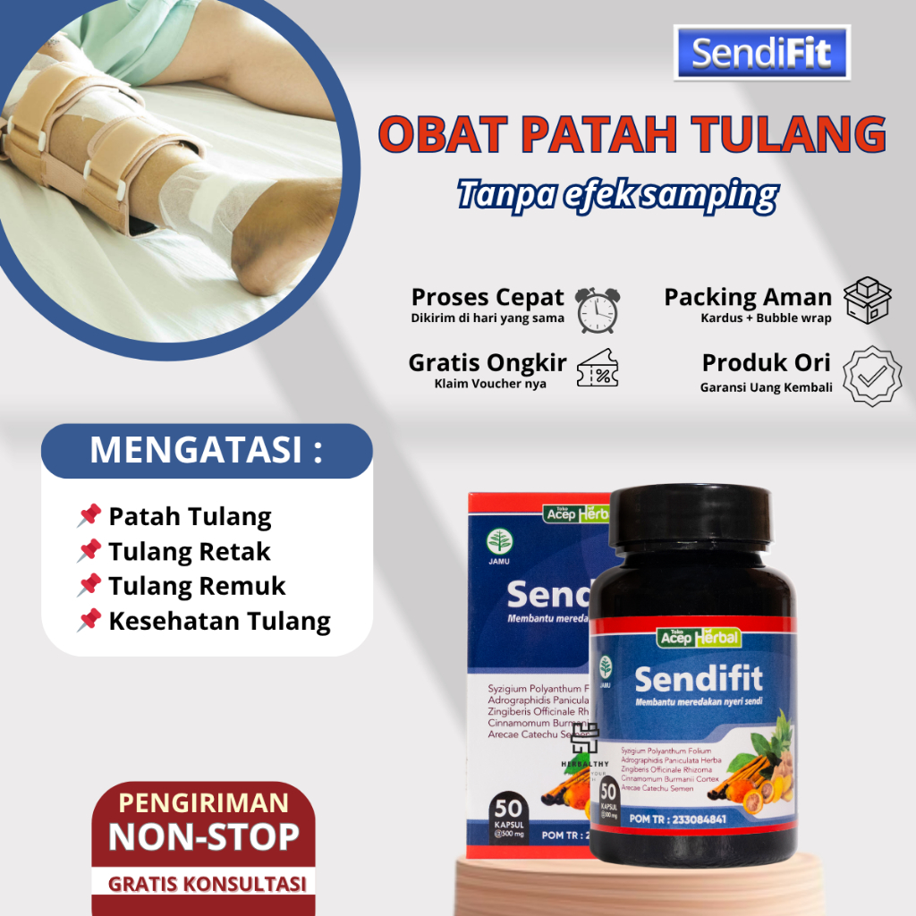 Obat Patah Tulang dan Kalsium Tulang Retak Herbal Nutrisi Patah Tulang Patah Kaki Tangan Bahu Paha H