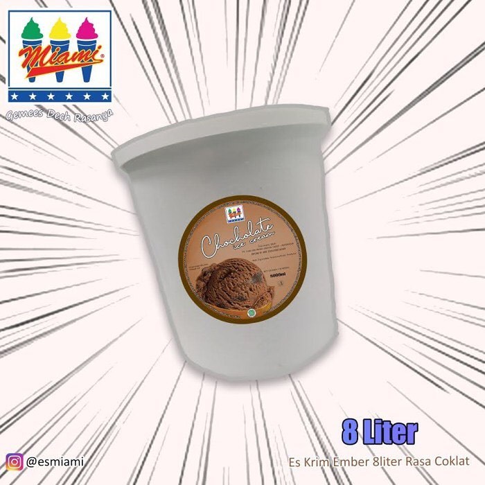 ICE CREAM / ES KRIM MIAMI 8 LITER RASA COKELAT