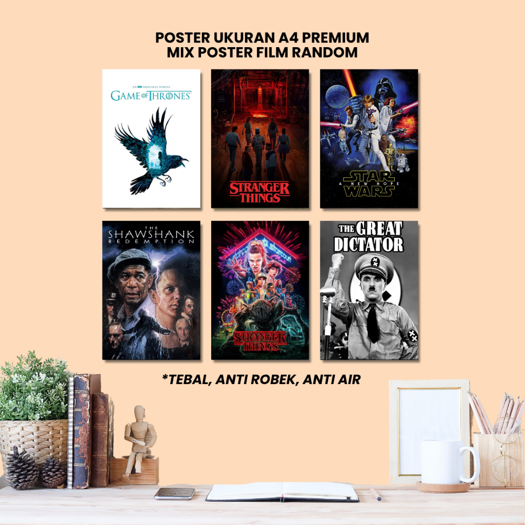 Poster A4 Laminating Premium Mix Film - Random Poster Film