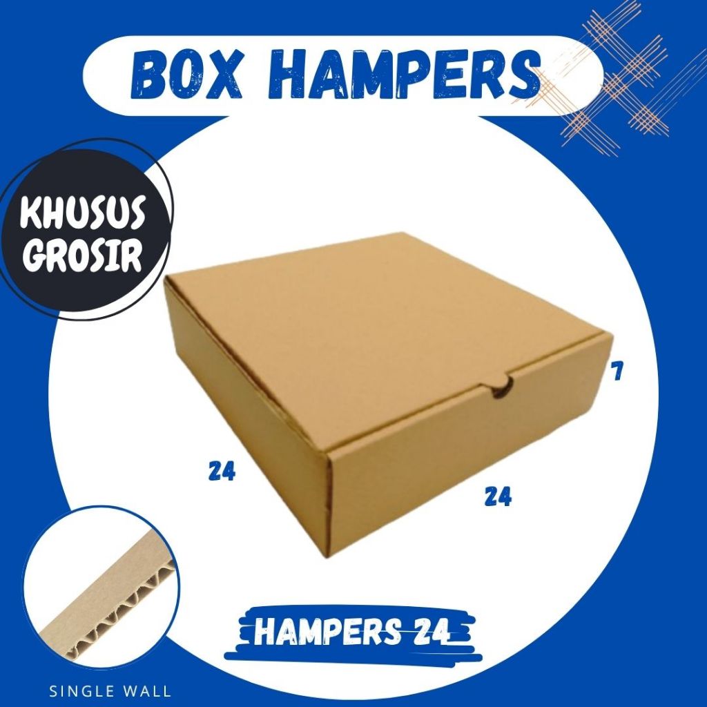 Dus Hampers 24x24x7 LD Kotak Kemasan Packaging Box Baju Dus Pizza Kotak Pengiriman Souvenir