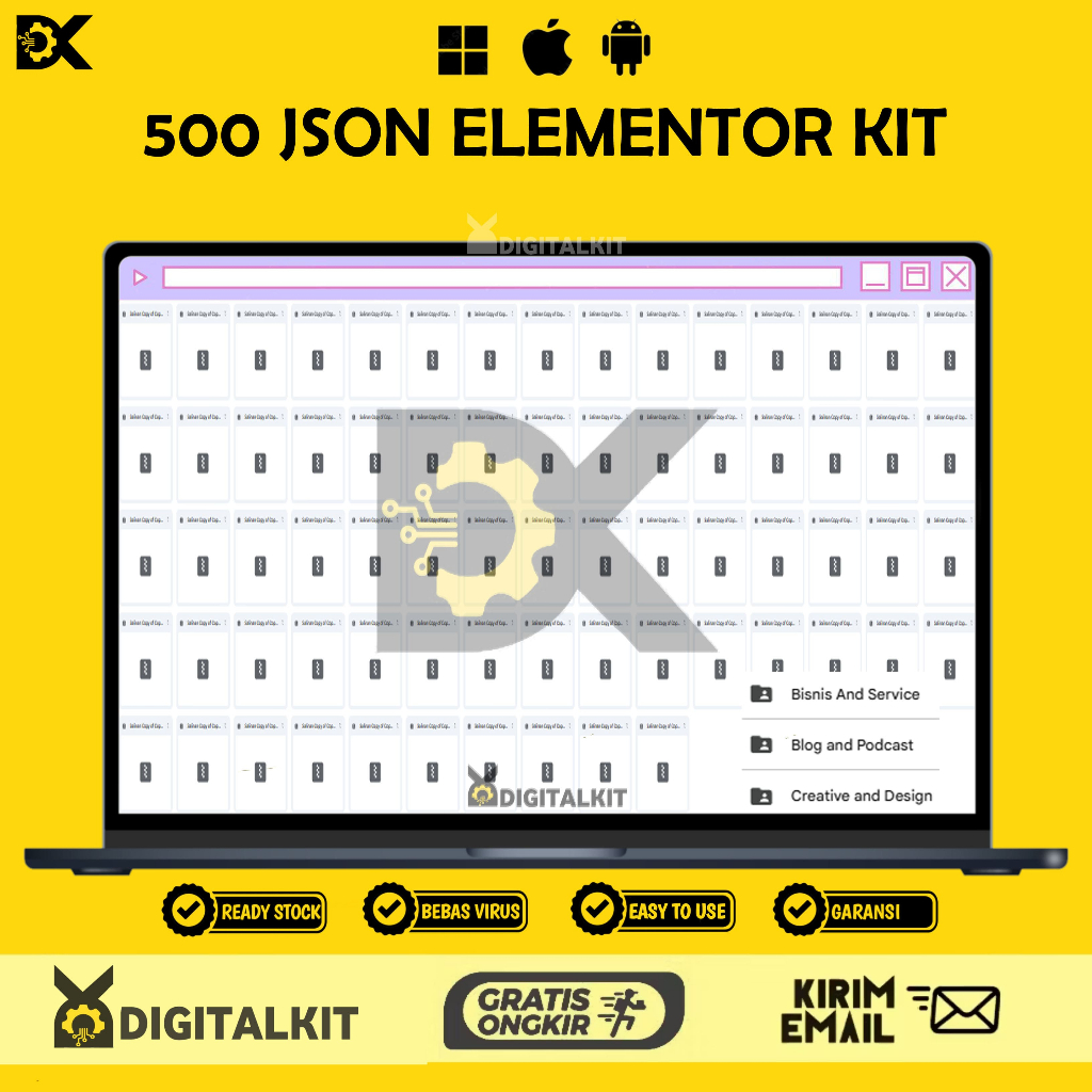 [T0544] 500 JSON ELEMENTOR KIT