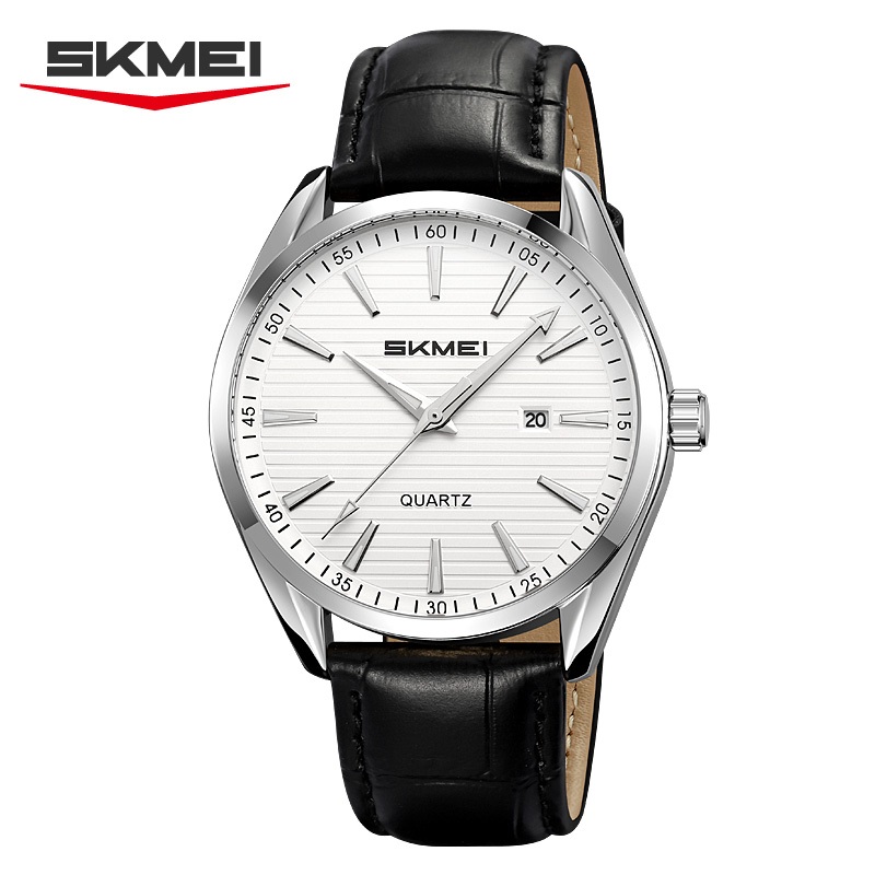 Jam Tangan ANALOG PRIA SKMEI 2490 SILVER SILVER Water Resistant 30m