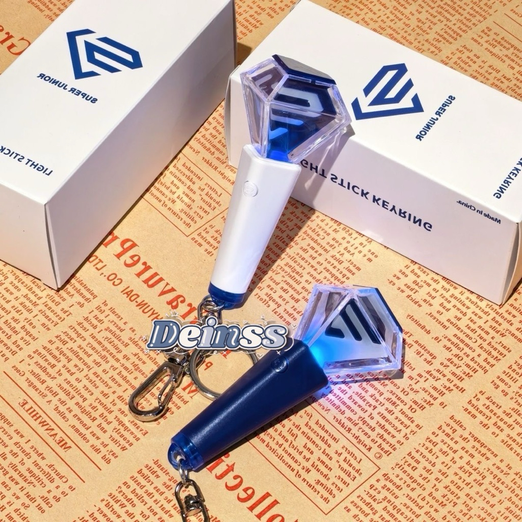 Ready Super Junior Mini Lightstick Keyring Suju LS keychain fanlight