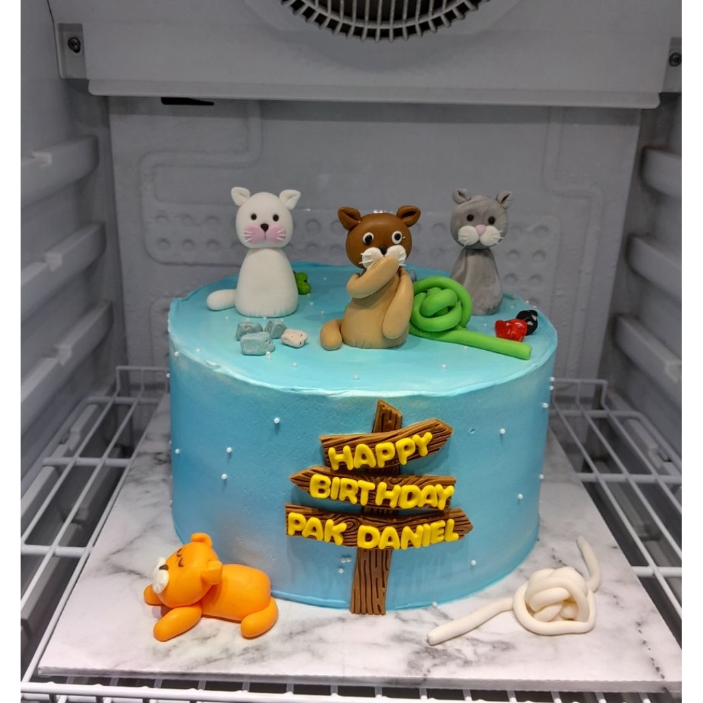 KUE ULANG TAHUN KUCING / CAKE BIRTHDAY CAT / KUE ULTAH KUCING / CUSTOM CAKE JAKARTA