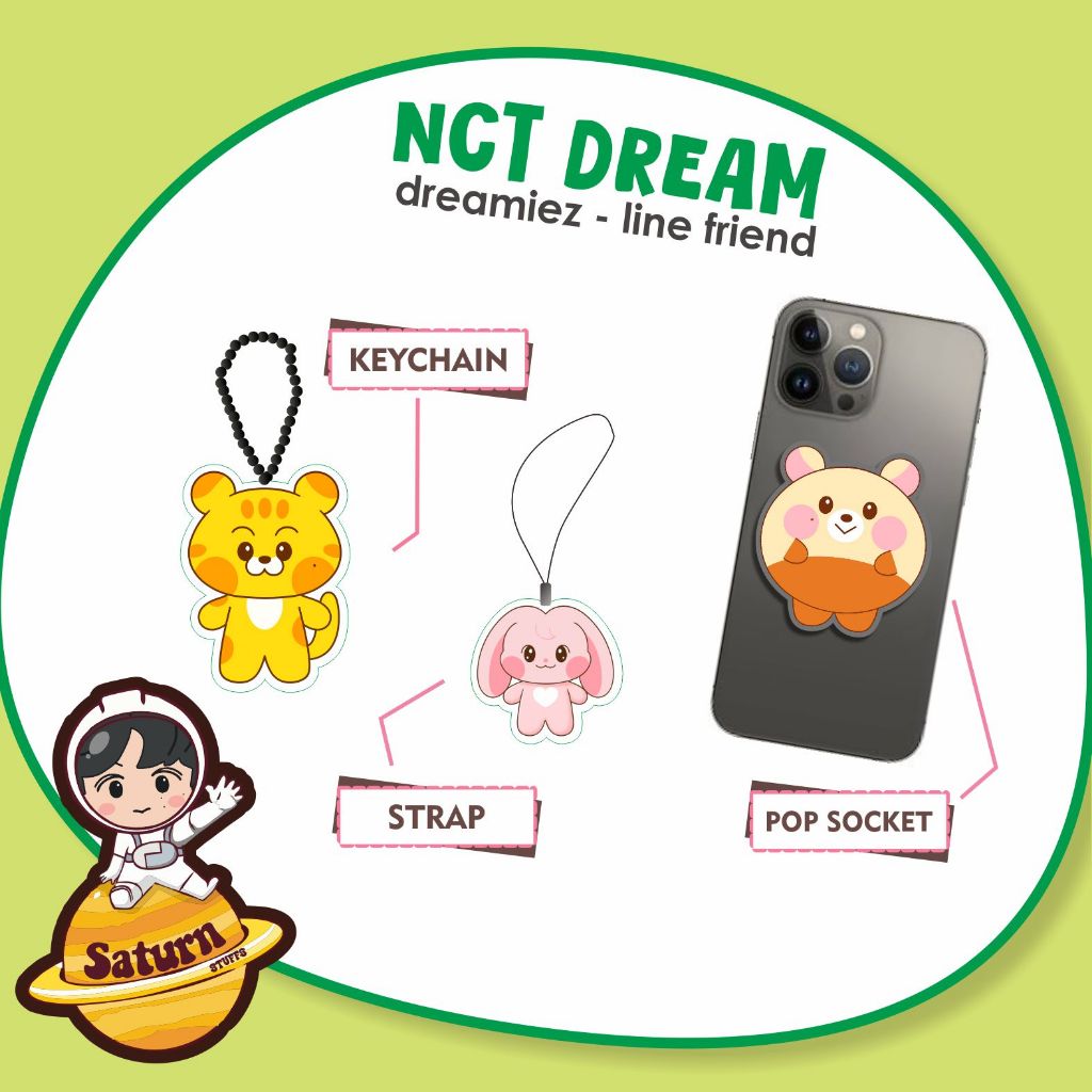 KEYCHAIN, STRAP,POPSOCKET NCT DREAM - DREAMIZ LINE FRIENDS