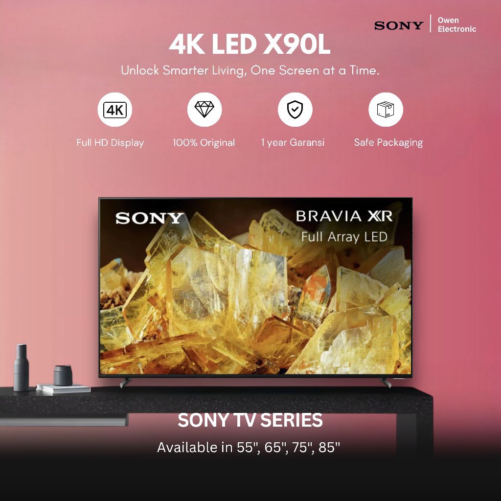 SONY 75X90L / XR-75X90L 4K GOOGLE TV FULL ARAY 75 inch x90l
