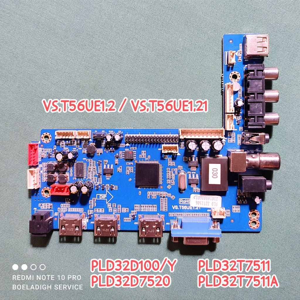 MB Mainboard TV LED Polytron PLD32D100/Y PLD32D7520 PLD32T7511 PLD32T7511A PLD32D100Y VS.T56UE1.21 V