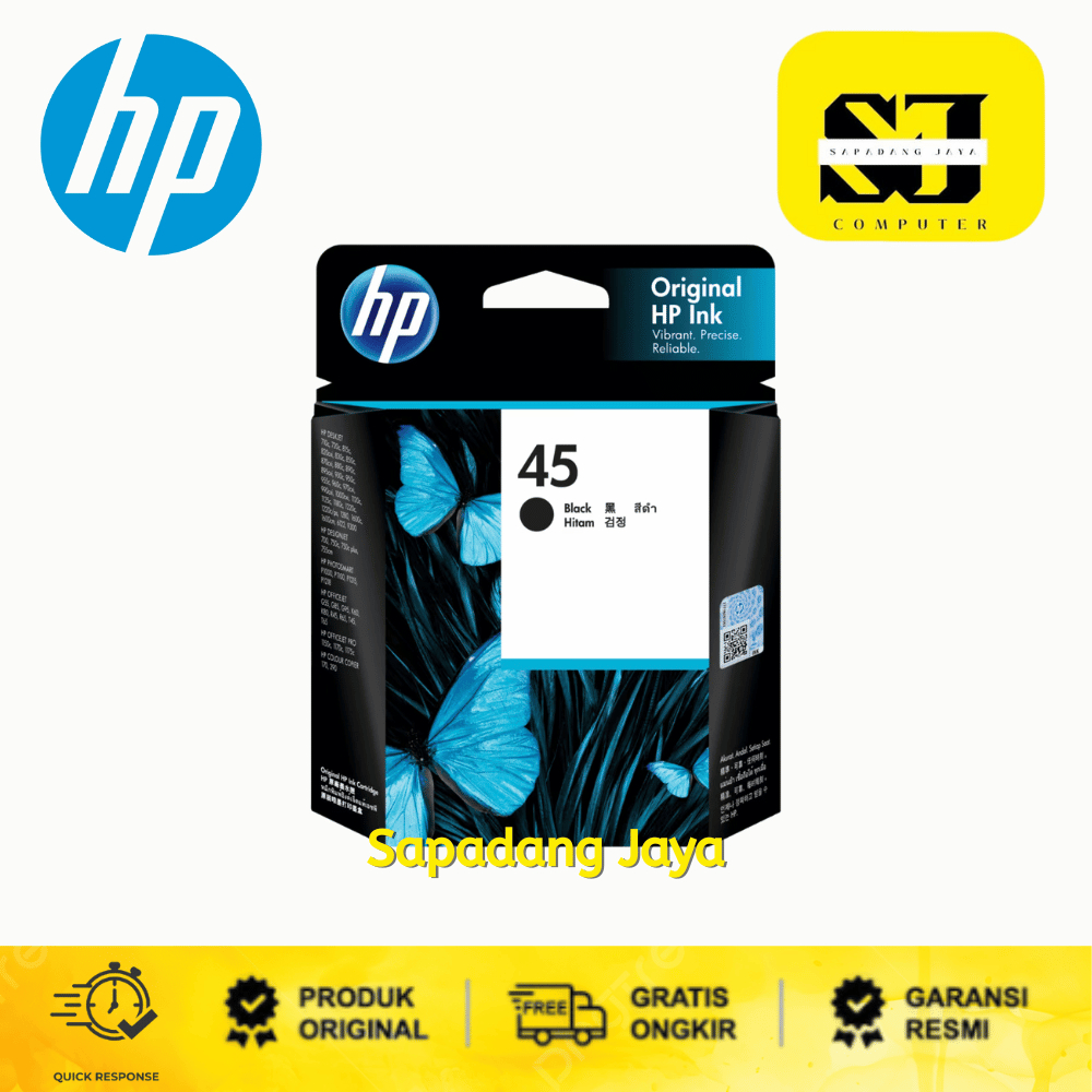 Tinta HP Deskjet 45 (51645AA) Black For HP DeskJet 710c