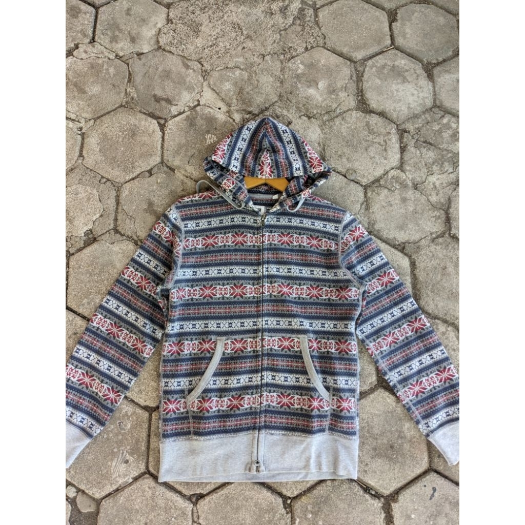 ZIP HOODIE UNIQLO NAVAJO BATIK