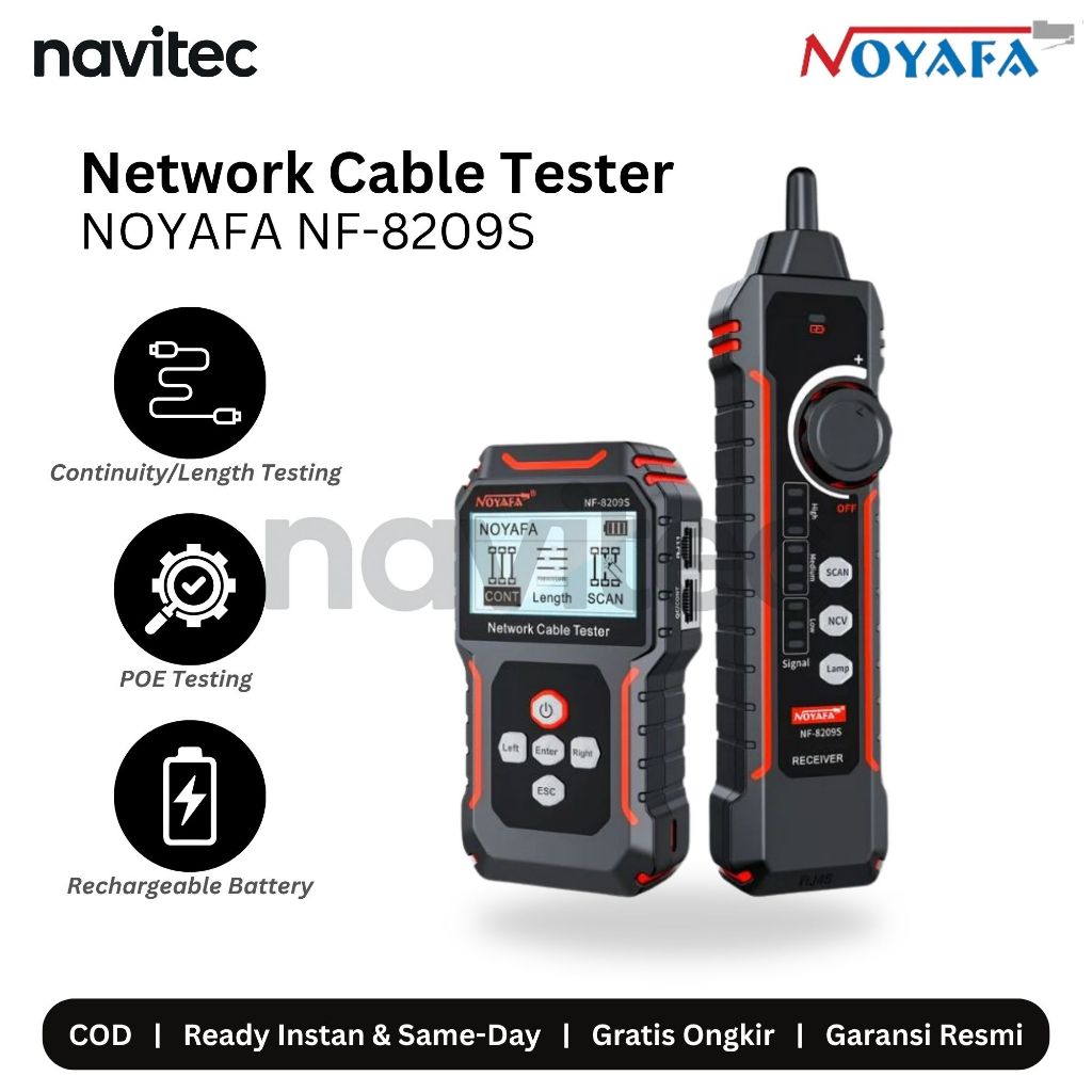 NOYAFA NF-8209S LAN Tester PoE Wire Tracker NF8209S