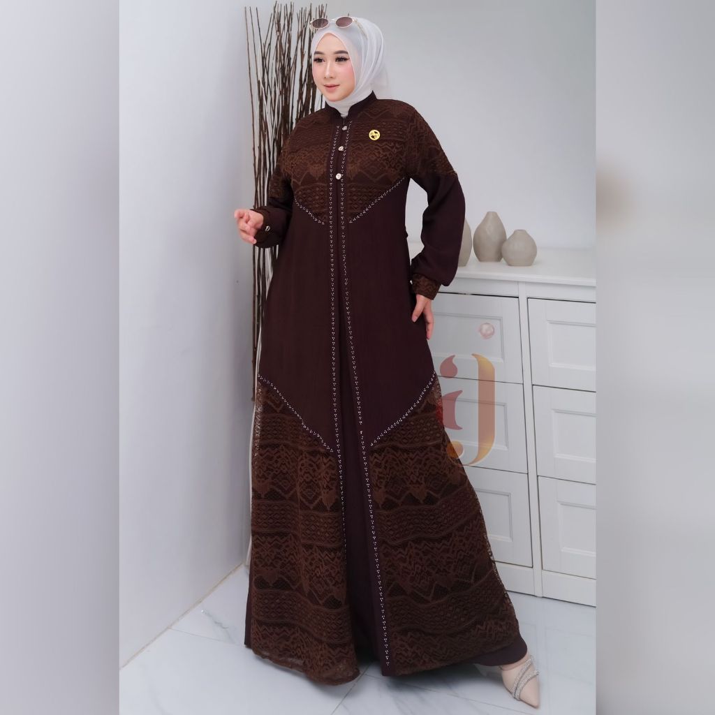 peony maxi , OOTD gamis brokat terbaru , busui friendly, gamis abaya brokat terbaru, gamis brokat be