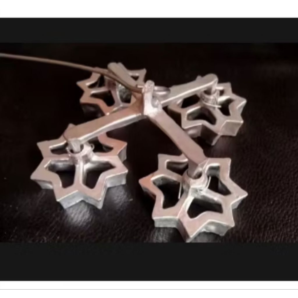 cetakan kue kembang goyang 4 cabang bentuk bintang diameter 4,5cm/ cetakan kue kering kembang goyang