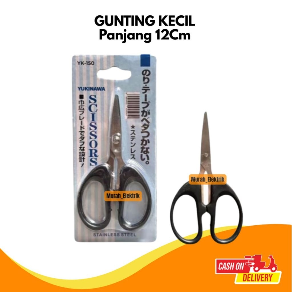 Gunting Tajam Kertas Kain Tajam Lancip Stainless Steel Ukuran Kecil Sedang Besar