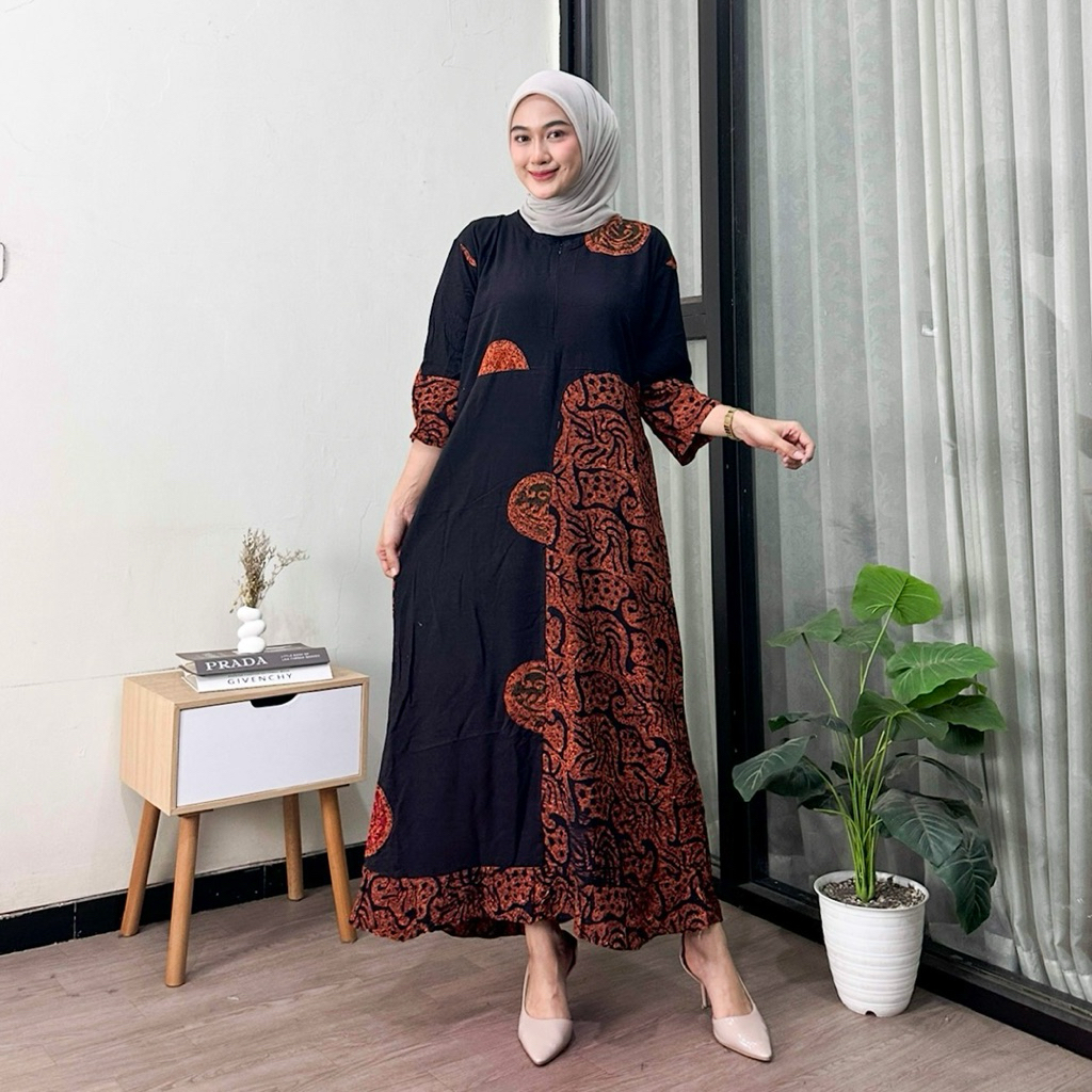 daster standar terbaru Maura LD 110 daster lengan 7/8 Maura batik daster standar lengan panjang dast