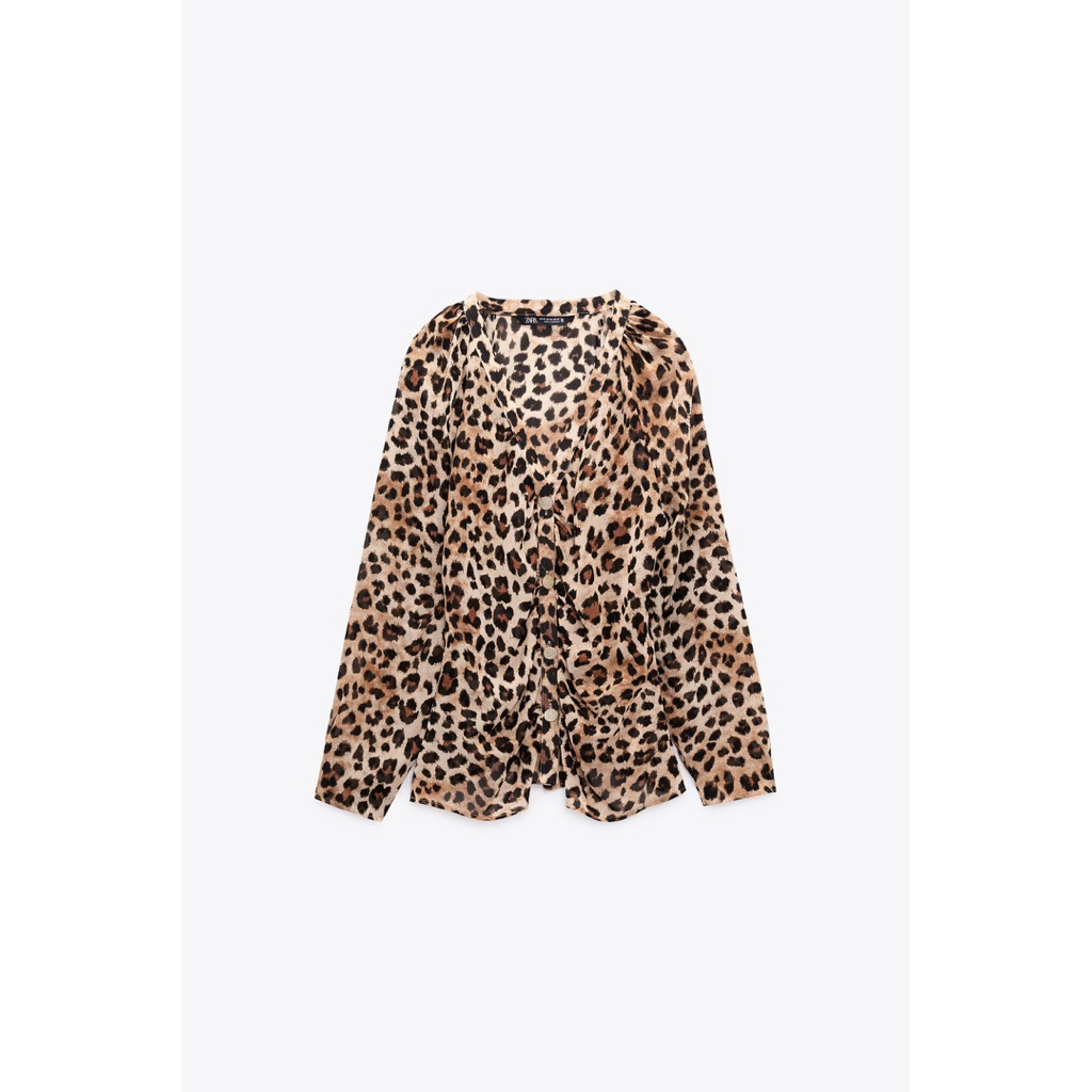 ZARA BLOUSE TOP LEOPARD KEMEJA