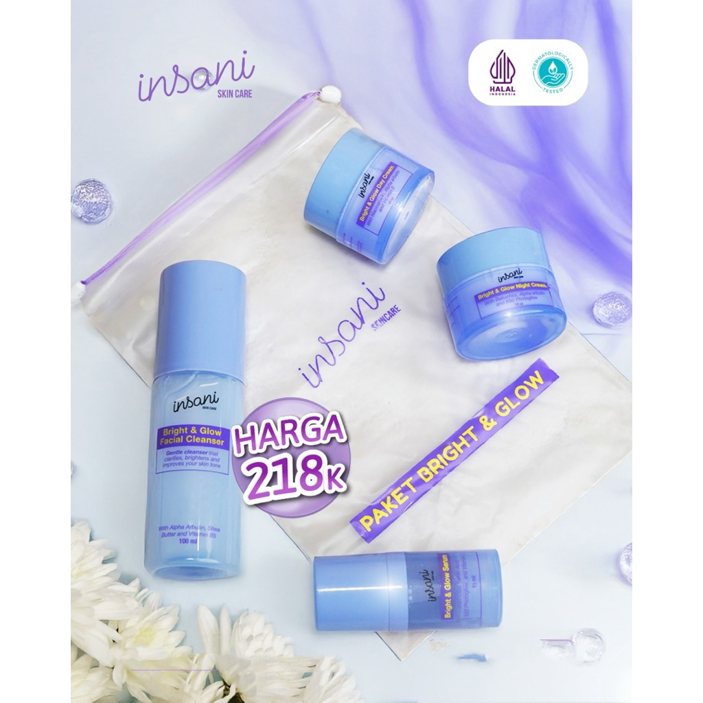 INSANI paket GLoWing FLEK (flek parah, flek melasma, bintik hitam, wajah kusam, susah putih, bekas j