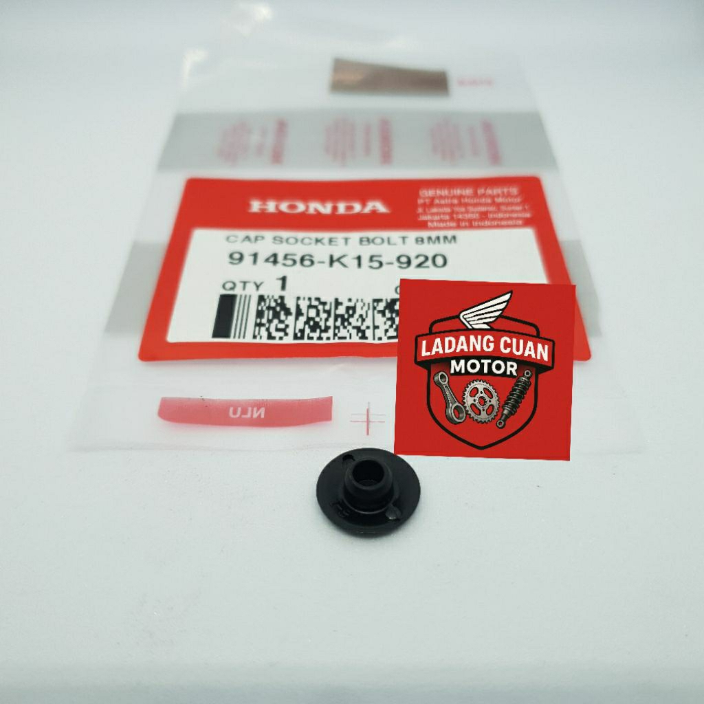 91456K15920 CAP SOCKET BOLT KARET PLASTIK TUTUP BAUT DUDUKAN RAISER SETANG STANG ATAS  CB 150 R CB15