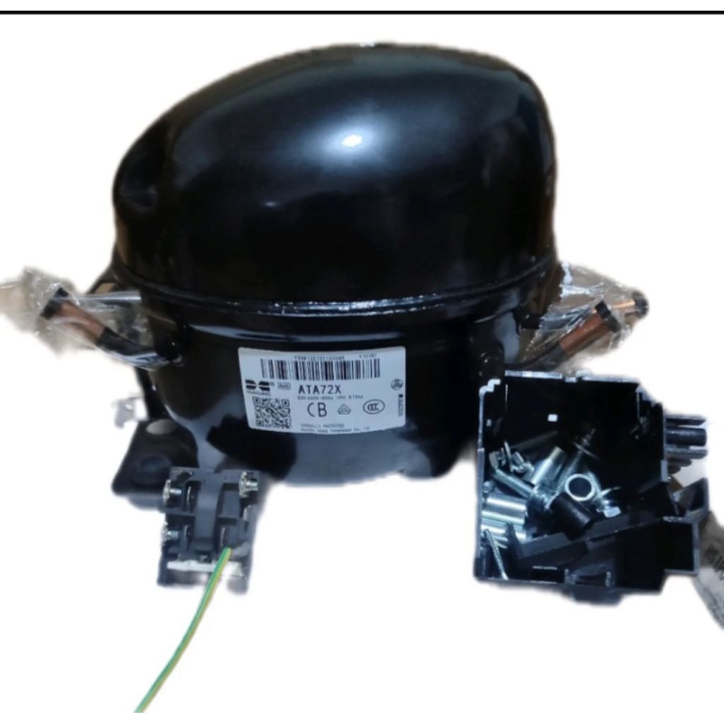 kompresor kulkas freezer aqua ATA72X 1/4pk r134a asli original