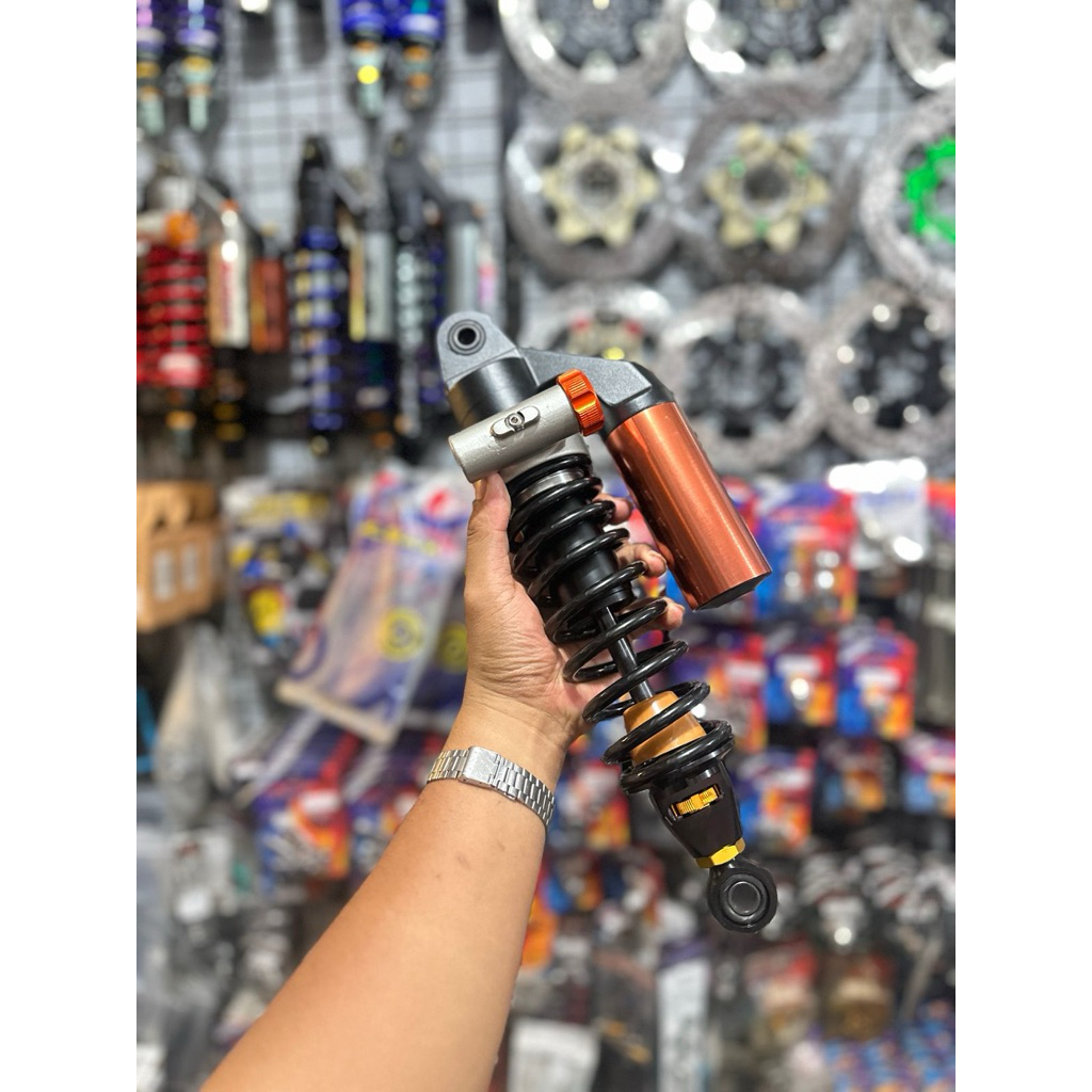 Shock showa cnc hitam 330mm anting bebek