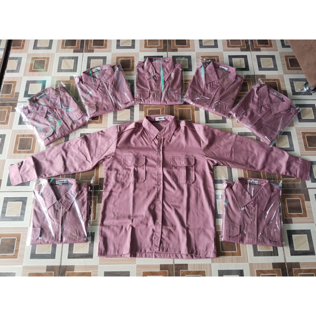 kemeja pdh kemeja tactical lengan panjang PINK DUSTY