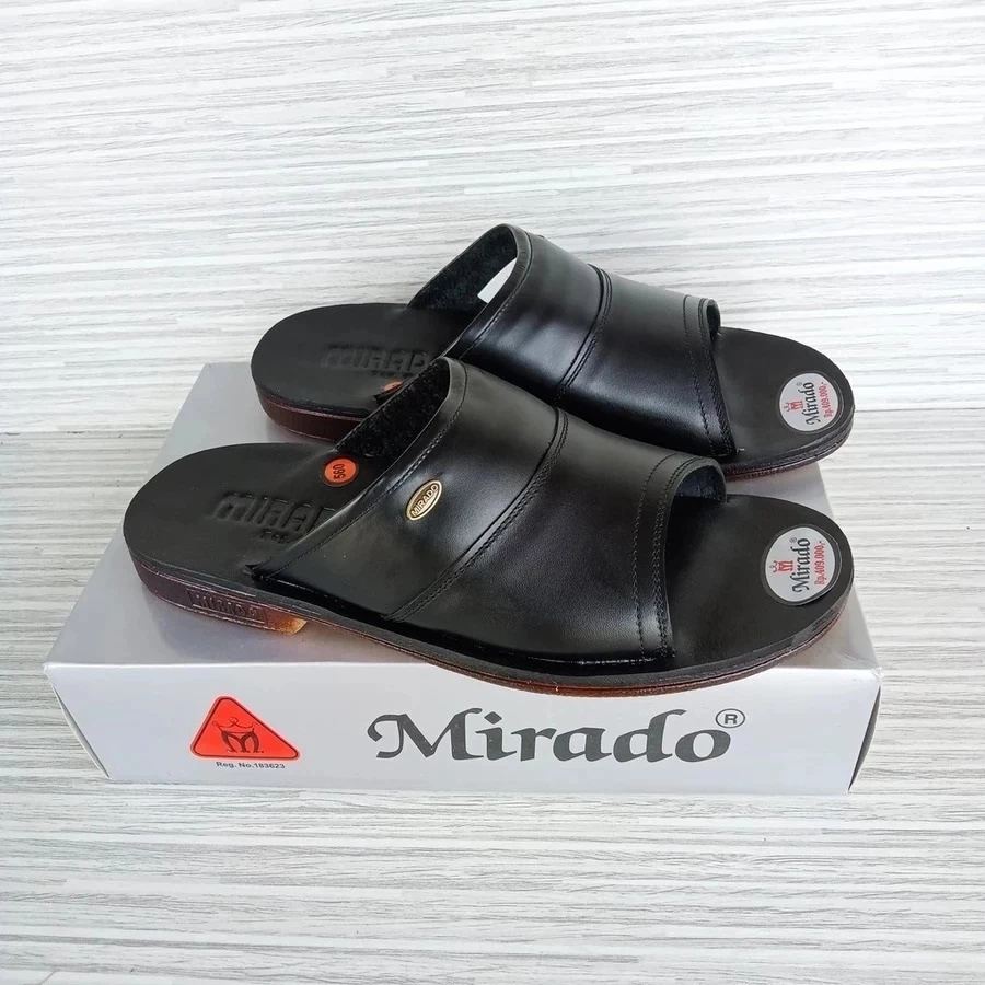 Sandal Termurah Sandal Pria Mirado Hitam Kulit Asli Original / Sandal Mirado Pria Original