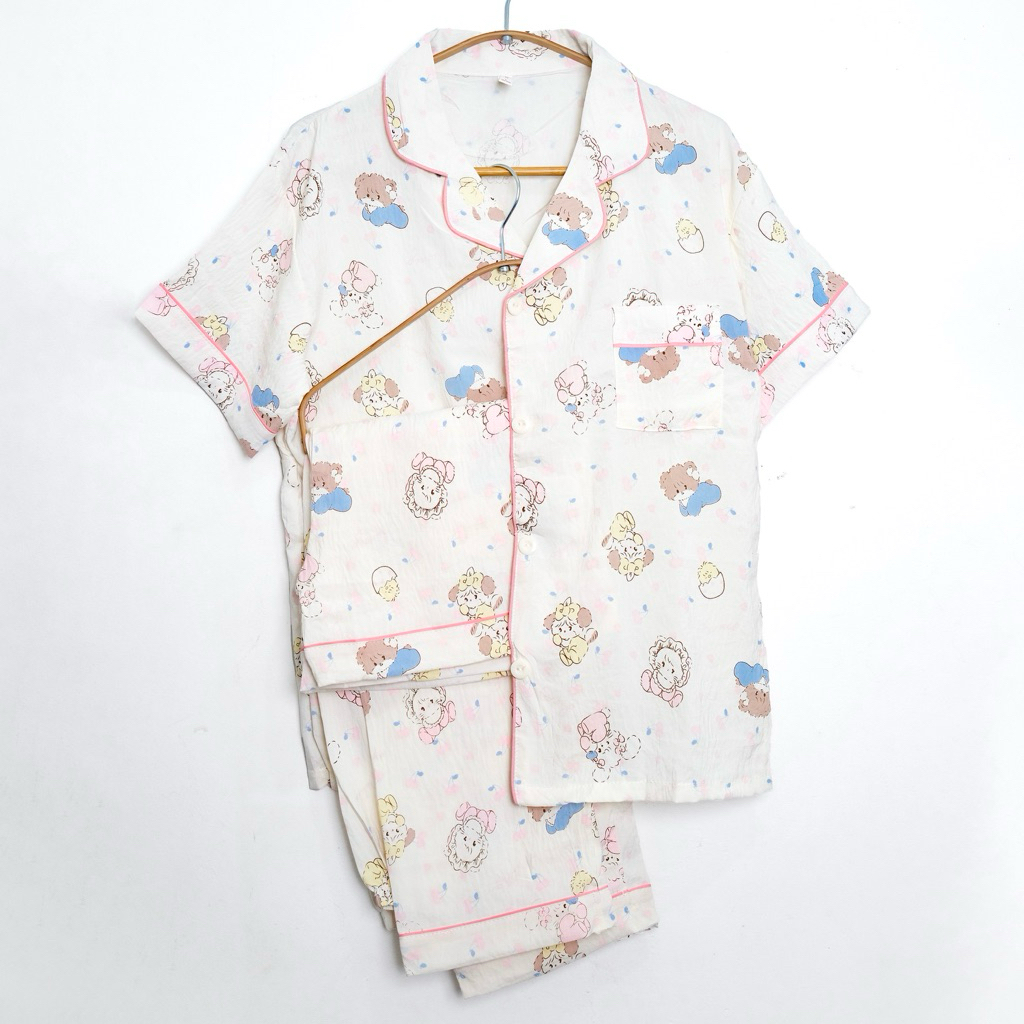 A30 - Piyama Wanita -  Sleepwear - Baju Tidur Premium - Piyama Lengan Pendek - Baju Tidur Lucu