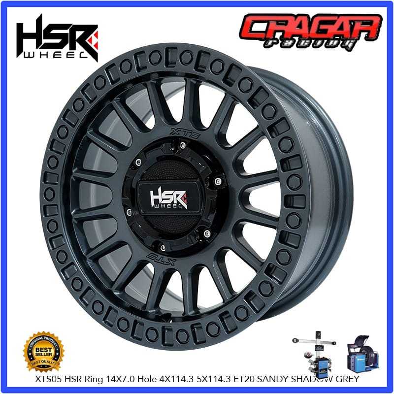 Velg Mobil Semi Offroad R14 Lubang 5 Untuk Grandmax Kijang New Carry L300 Dll - Hsr Wheel Xts 05 R14
