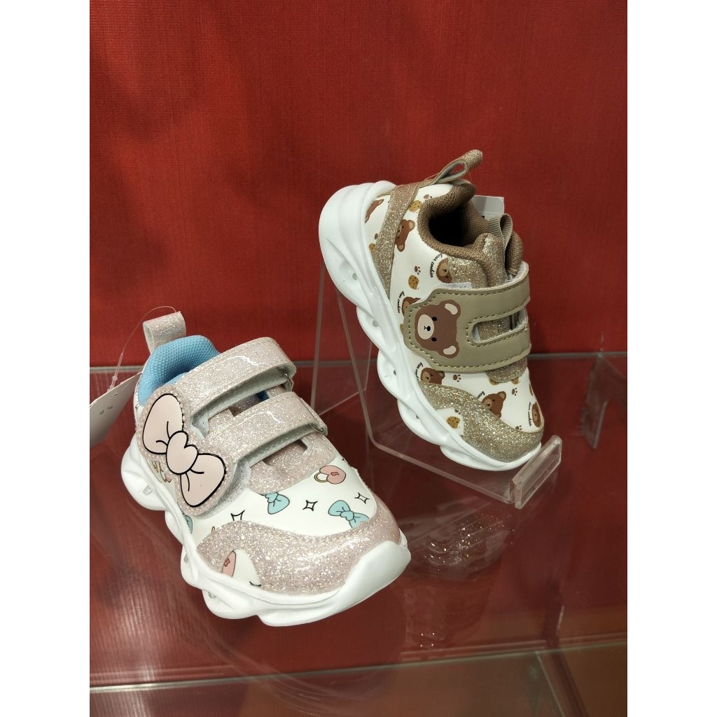 SEPATU LED VELCRO LITTLE M BAHAN RINGAN ORIGINAL MATAHARI SIZE 22-26