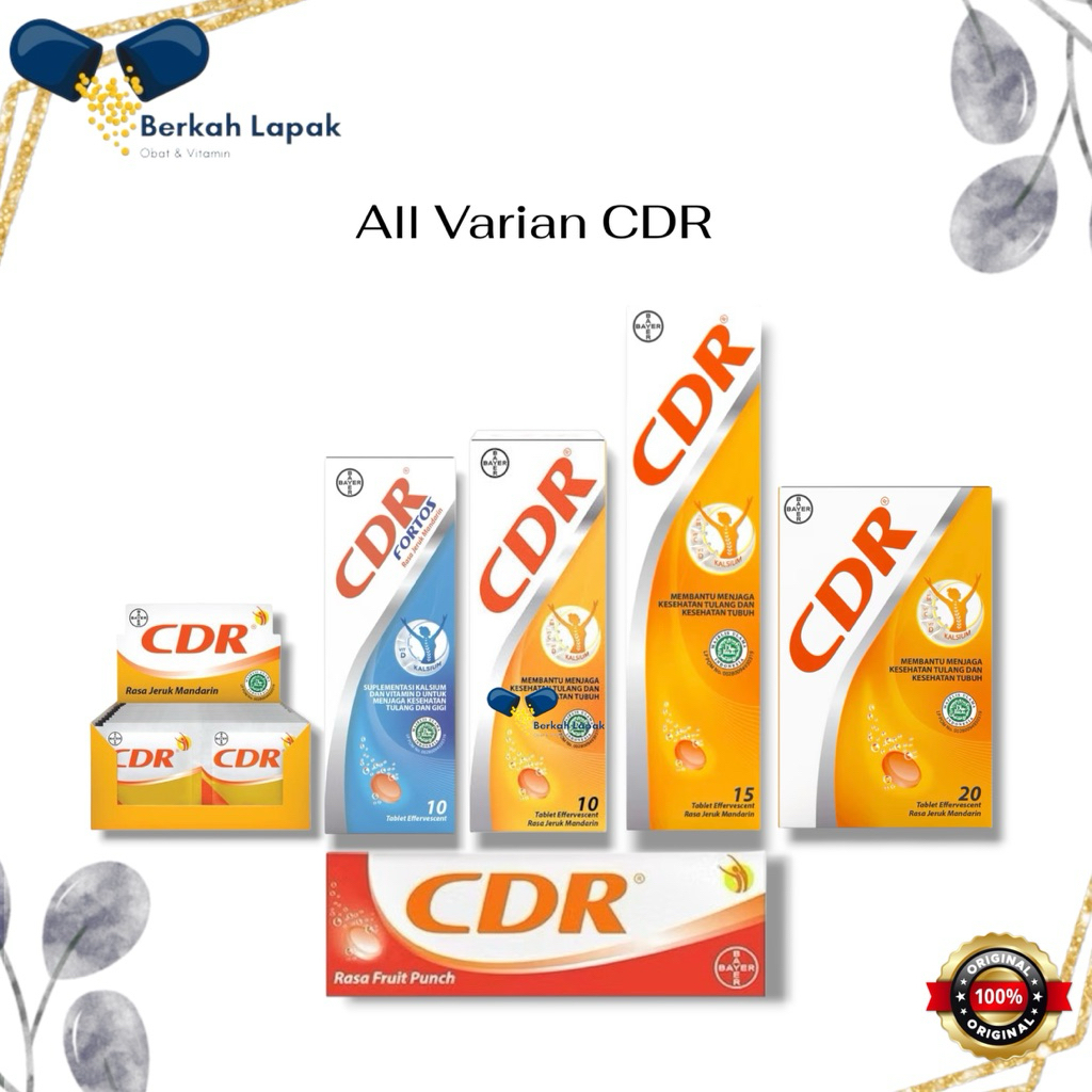 CDR – Suplementasi Kalsium & Multivitamin Untuk Tulang Sehat – CDR Fortos/ CDR Effervescent – Rasa J