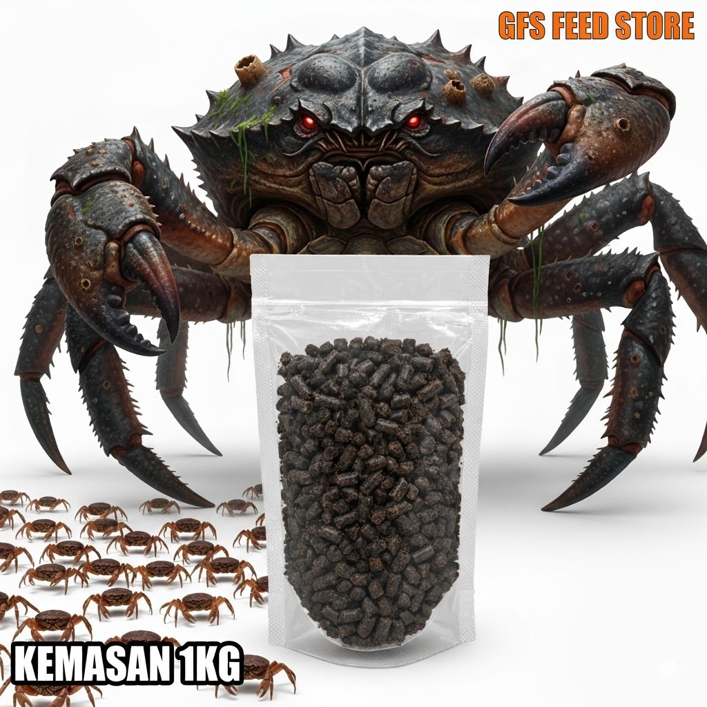 Pelet YUYU 1KG Channa Fish Food Protein Tinggi untuk Progres Channa