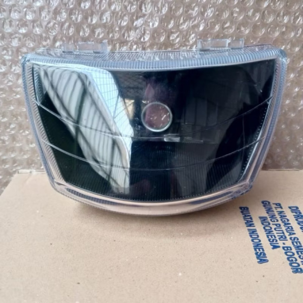 Reflektor plus Mika lampu Fizr F1zr vega lama custom hitam smoke