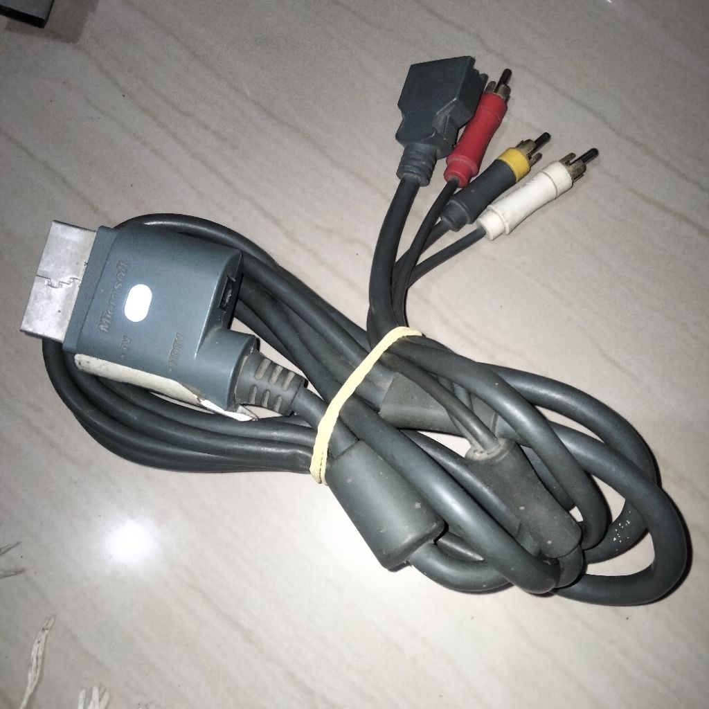 kabel Rca xbox 360 fat jasper normal siap pakai