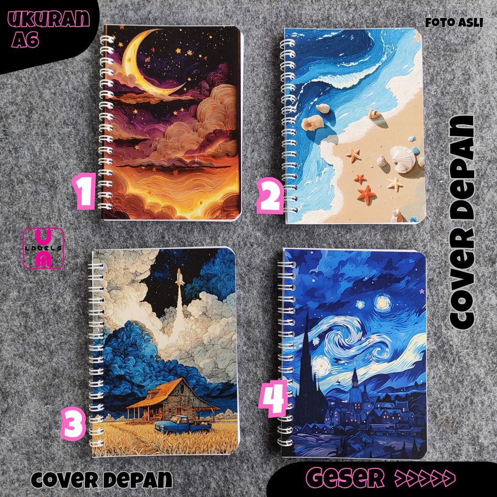 Notebook Aesthetic A6 Buku Diary Buku Catatan Pertemuan Scrapbook Mini Buku Notes
