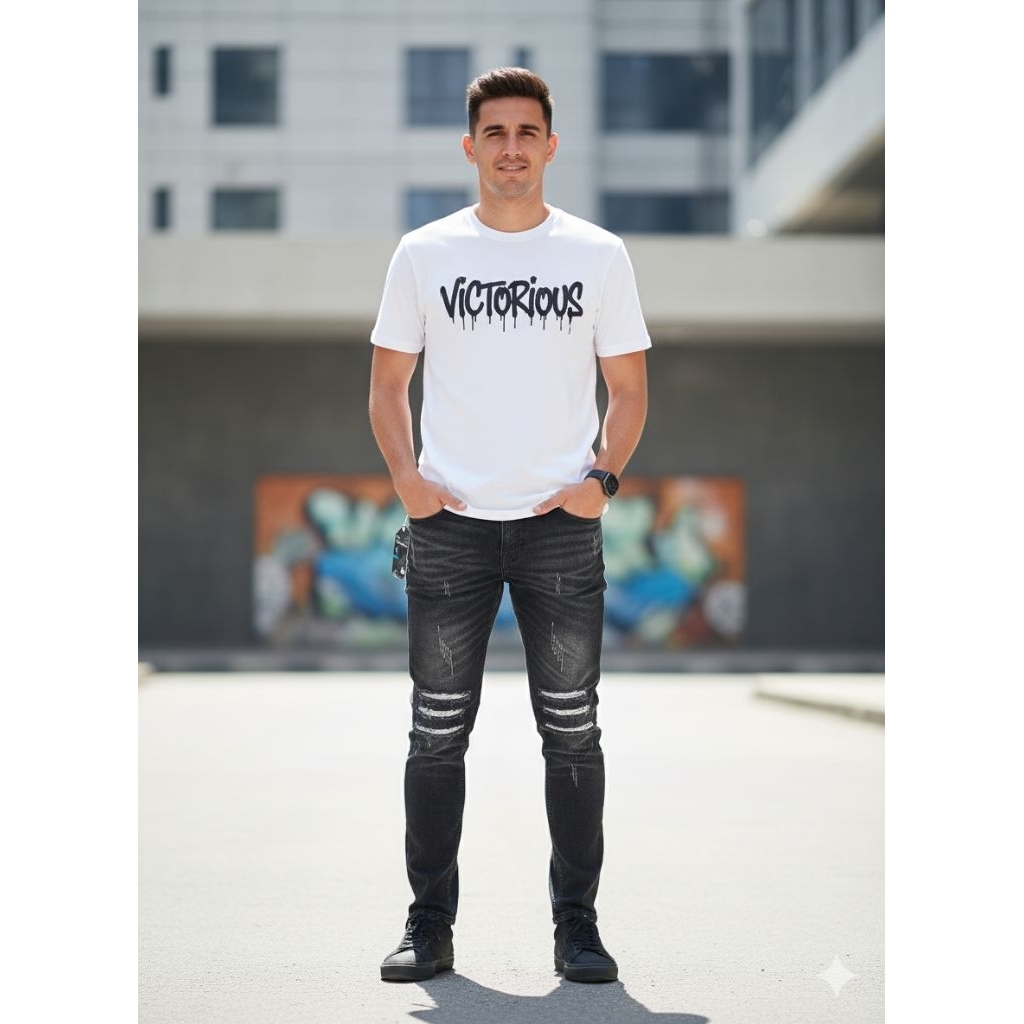 VICTORIOUS Celana Jeans Denim Selvage Blazing Size 27-32, Jeans Pria Denim Sobek, Celana Panjang Pri