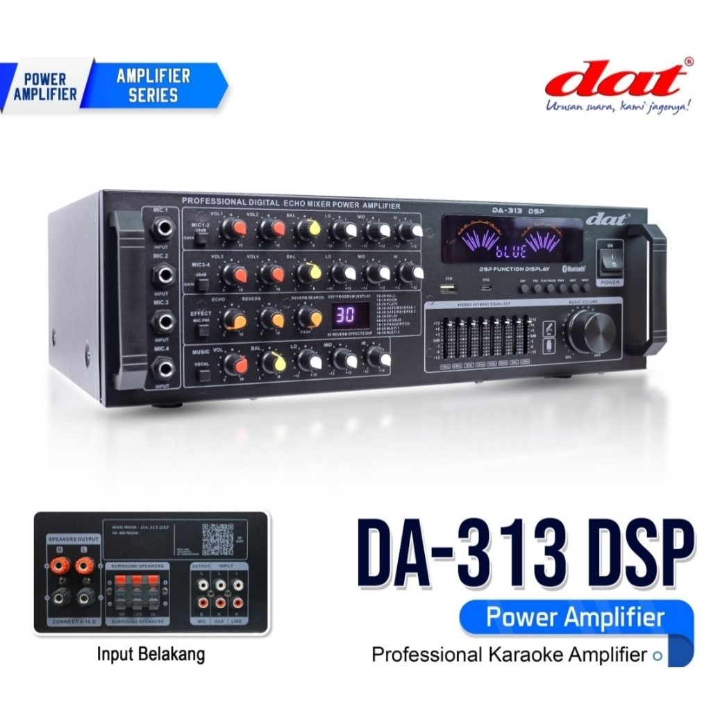 AMPLIFIER POWER MIXER DAT 313DSP 400WATT BLUETOOTH ORIGINAL