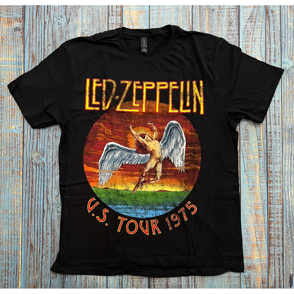 Kaos T-Shirt Band Led Zeppelin - US Tour 1975 Official Merchandise