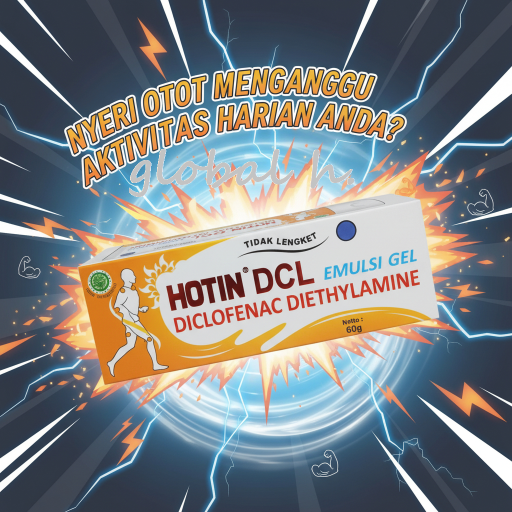 HOTIN DCL Emulsi Gel 60G per 1tube untuk Obat Anti Inflamasi Non Steroid Membantu Meredakan Nyeri Ot