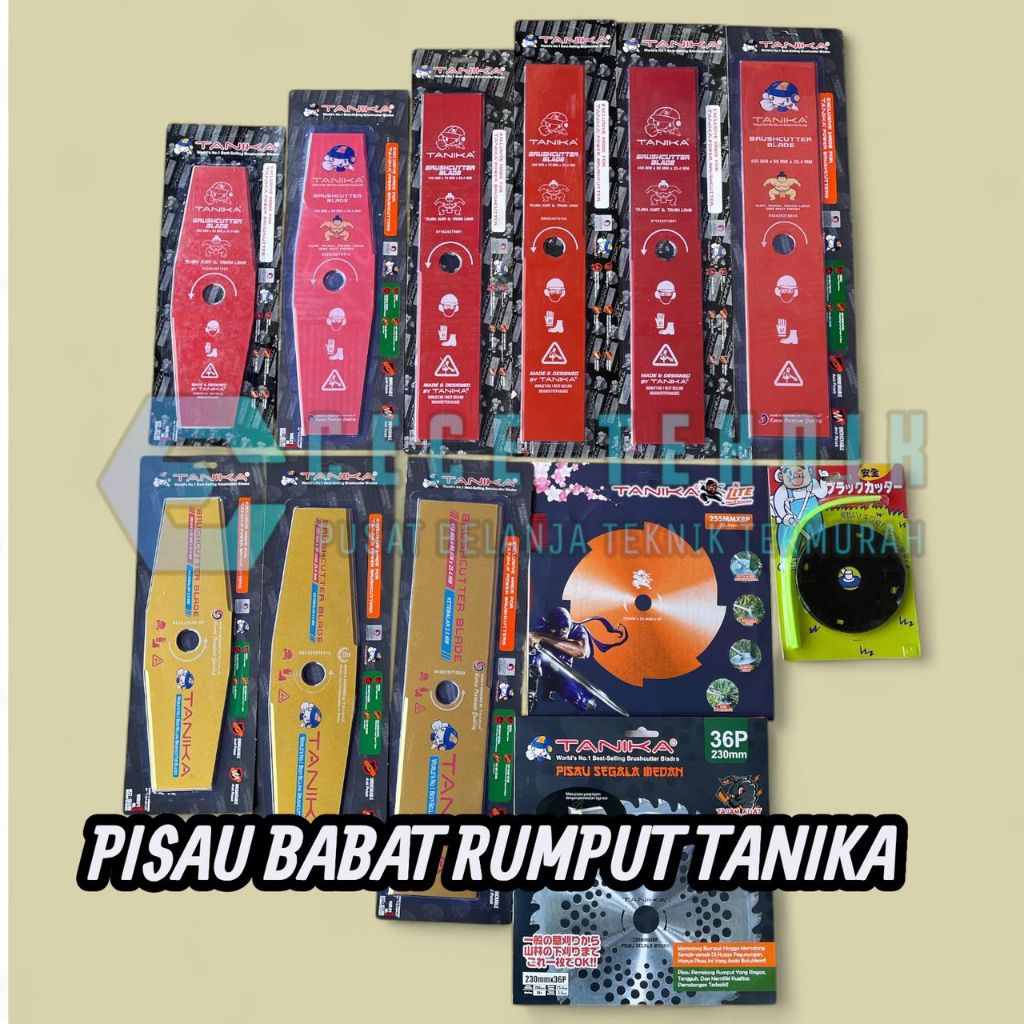 PISAU BABAT RUMPUT TANIKA GOLD PISAU BABAT RUMPUT TANIKA ORANGE PISAU BULAT TANIKA PISAH NYLON ORIGI