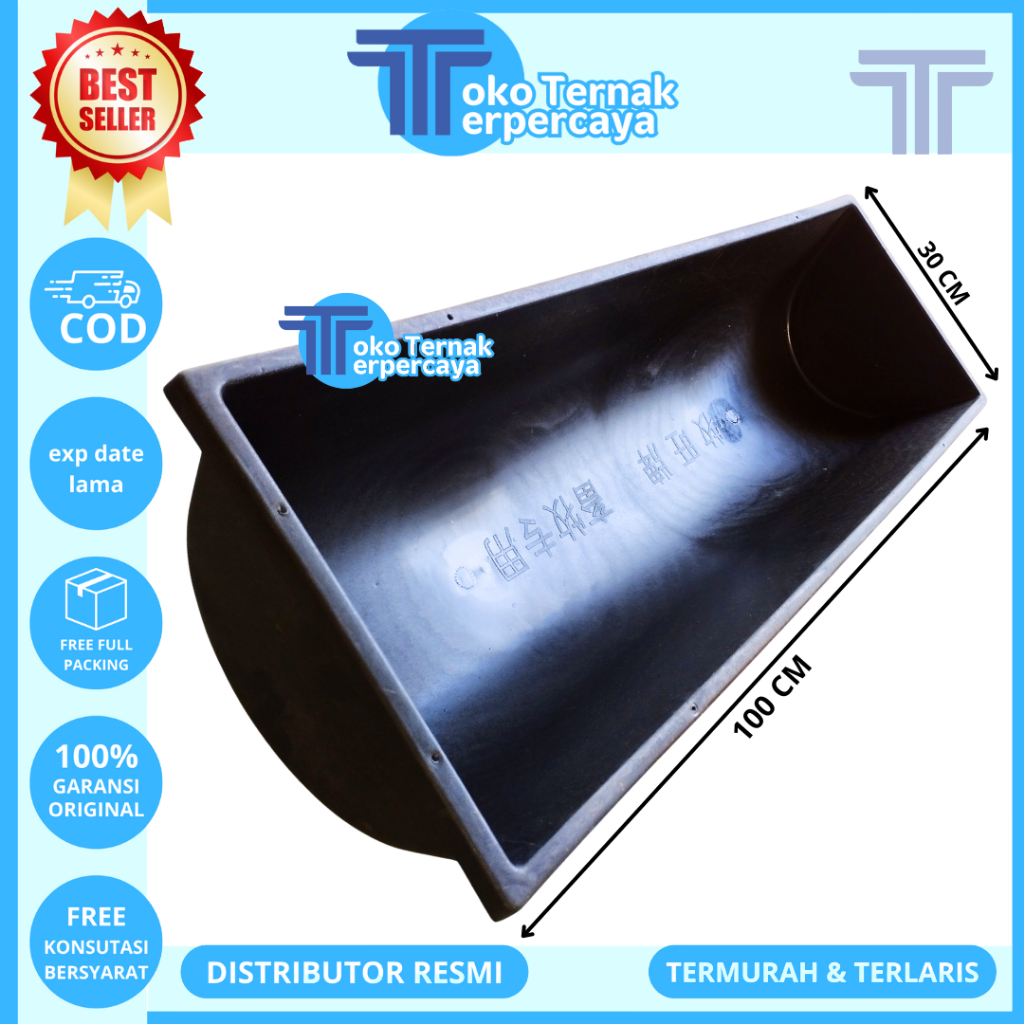 TEMPAT PAKAN KAMBING HITAM - Tempat Makan Kambing - Wadah Pakan Kambing - Palung Pakan Kambing Domba