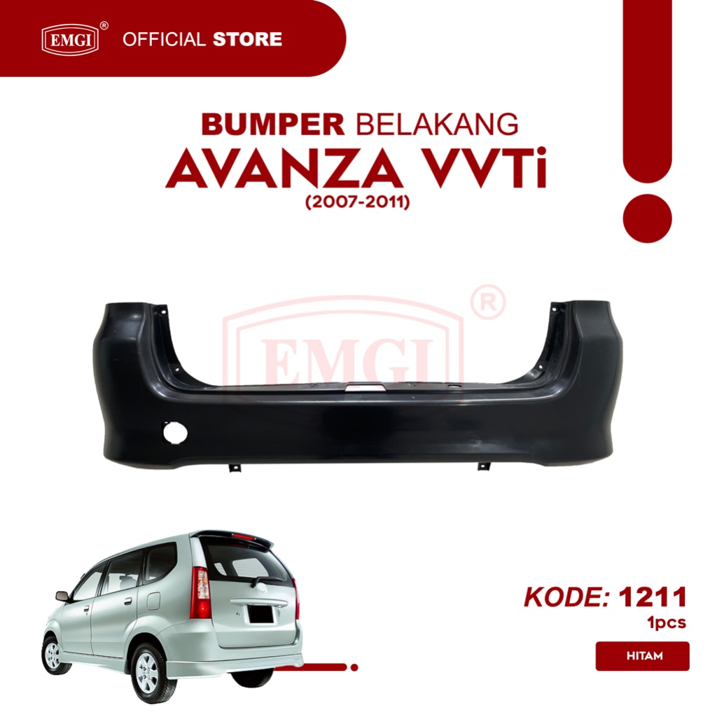 EMGI - Bumper Belakang Avanza VVTi 2007 2008 2009 2010 2011 HITAM - 1211