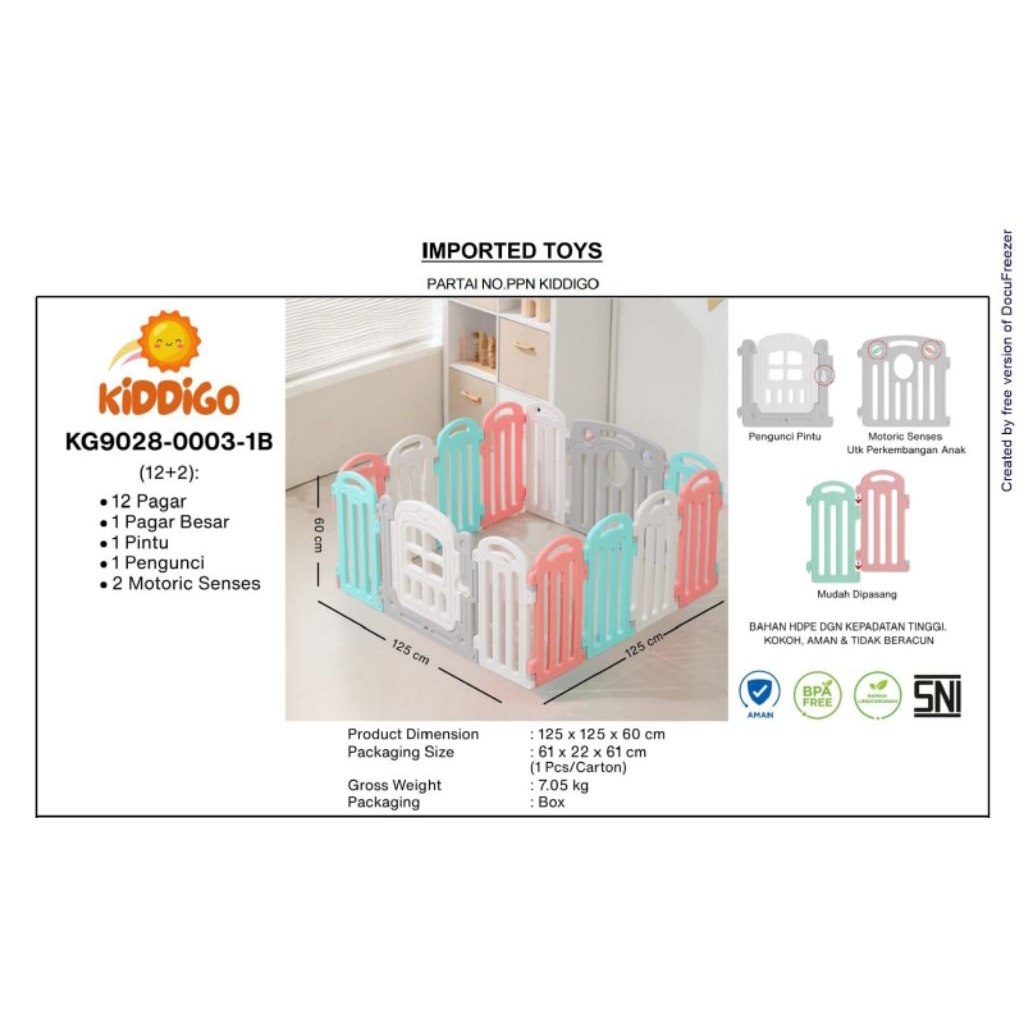 Pagar Bayi Pagar Bermain plastik melipat Pagar Anak Tempat Bermain bola 0003-1 Tiap varian ukuran be